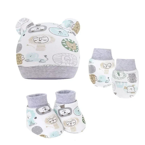 Kit Para Bebe Meia + Luva + Touca