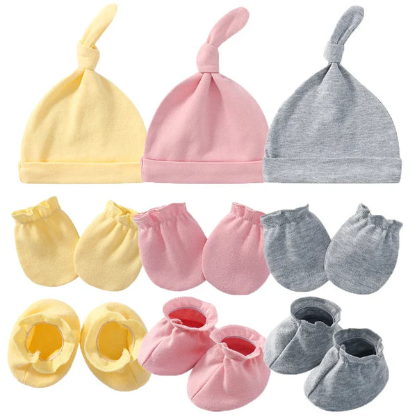 Kit Para Bebe Meia + Luva + Touca