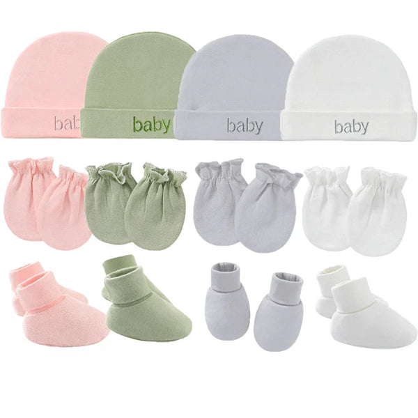 Kit Para Bebe Meia + Luva + Touca