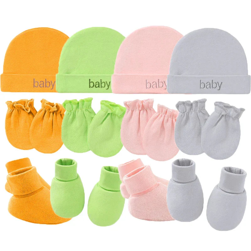 Kit Para Bebe Meia + Luva + Touca