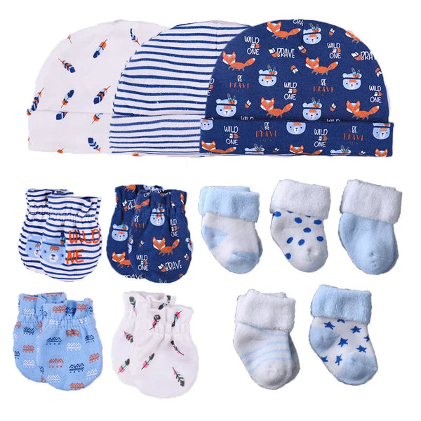 Kit Para Bebe Meia + Luva + Touca