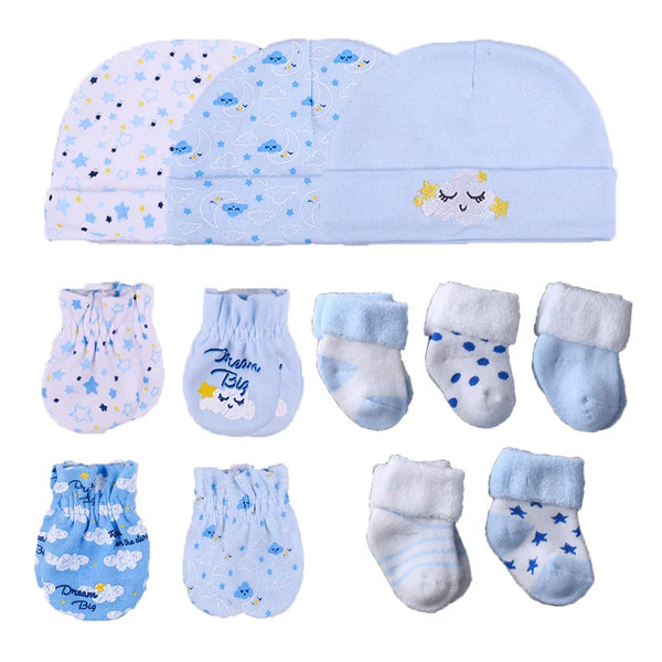 Kit Para Bebe Meia + Luva + Touca