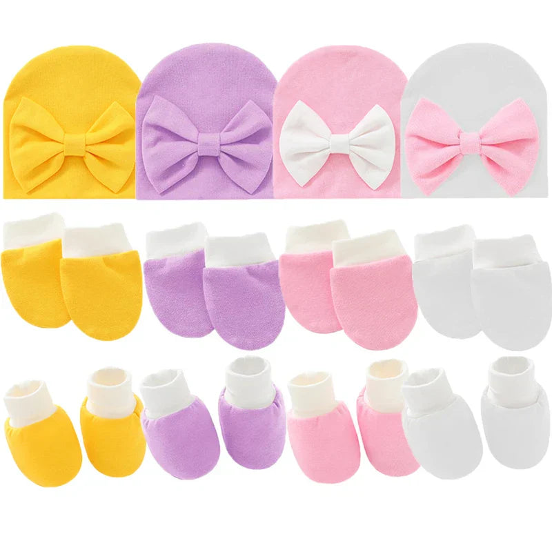 Kit Para Bebe Meia + Luva + Touca