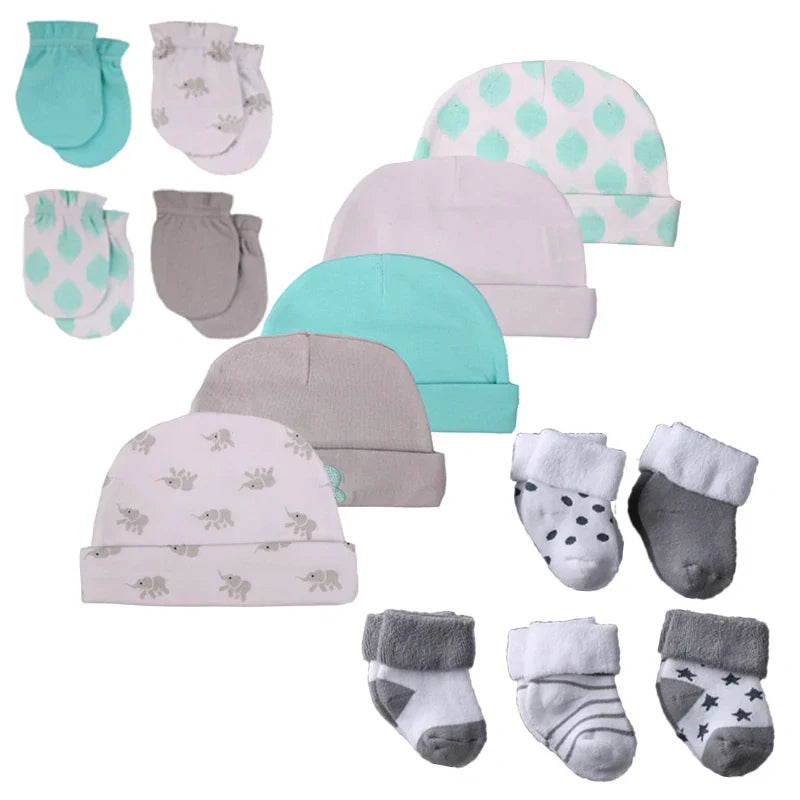 Kit Para Bebe Meia + Luva + Touca