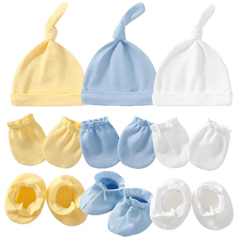 Kit Para Bebe Meia + Luva + Touca