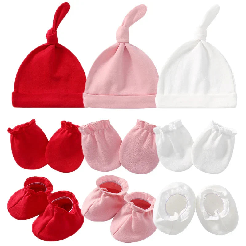 Kit Para Bebe Meia + Luva + Touca