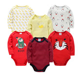 Kit Body Bebê Estampado Unissex 6 Peças