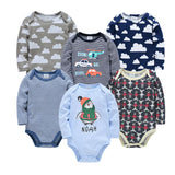 Kit Body Bebê Estampado Unissex 6 Peças