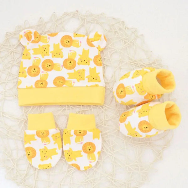 Kit Para Bebe Meia + Luva + Touca
