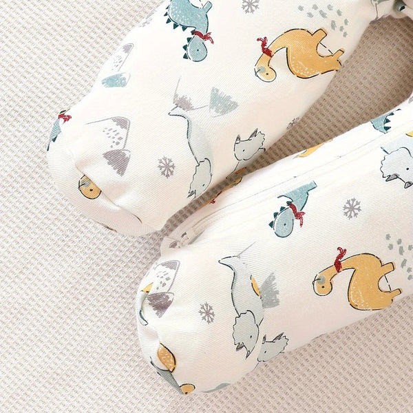 Kit 2 Macacões Bebê com Zíper Frontal – Manga Longa, Pé Fechado em Algodão