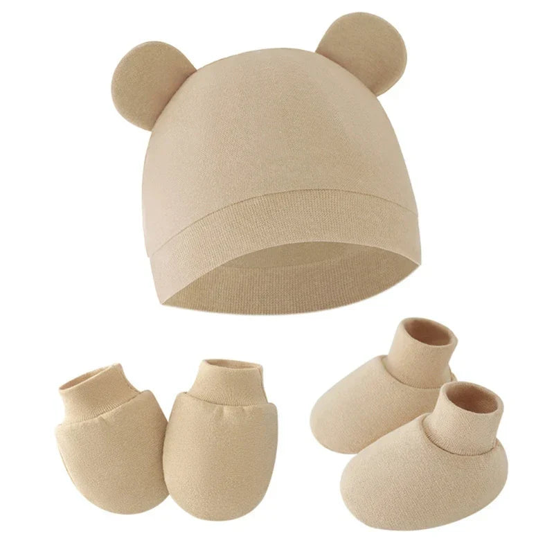 Kit Recem Nascido Meia + Luva + Touca