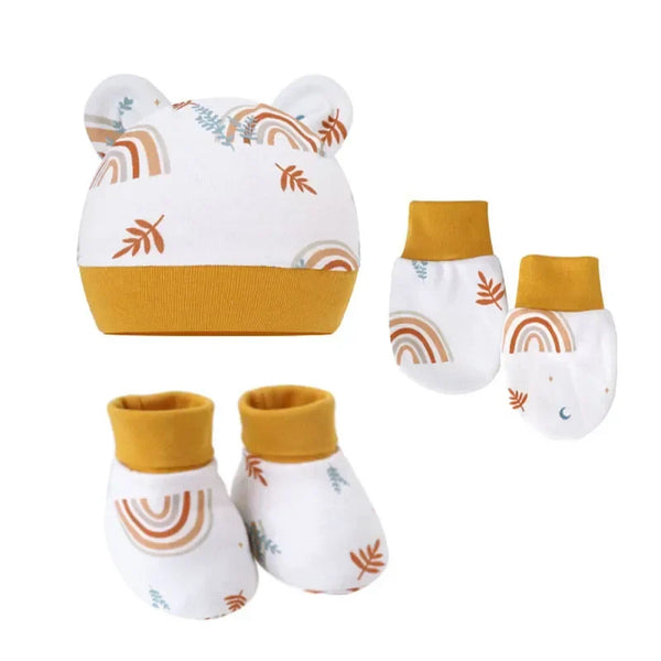 Kit Para Bebe Meia + Luva + Touca