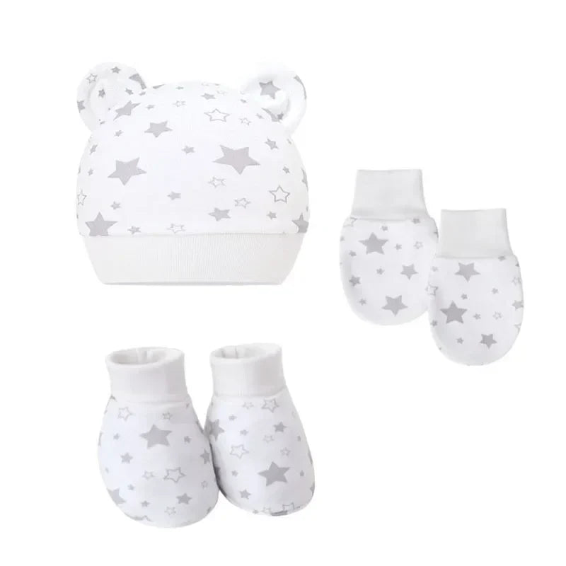 Kit Para Bebe Meia + Luva + Touca