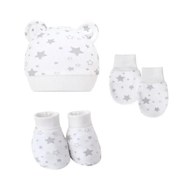 Kit Para Bebe Meia + Luva + Touca