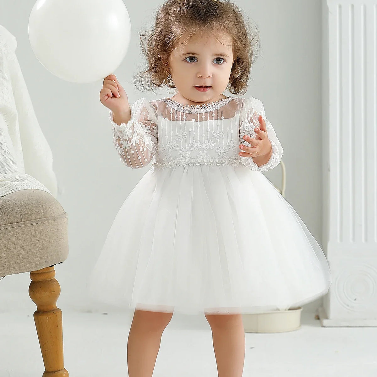 Vestido de Batizado Bebe Emma