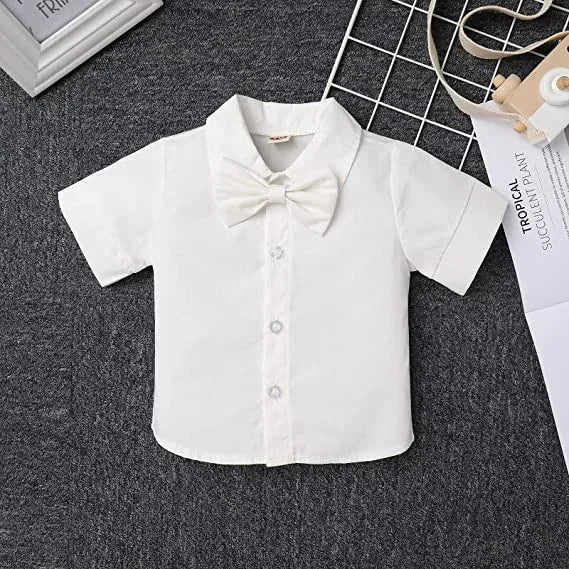 Kit Roupa de Batizado Bebê Menino Branco – Social com Boina e Sapatinho