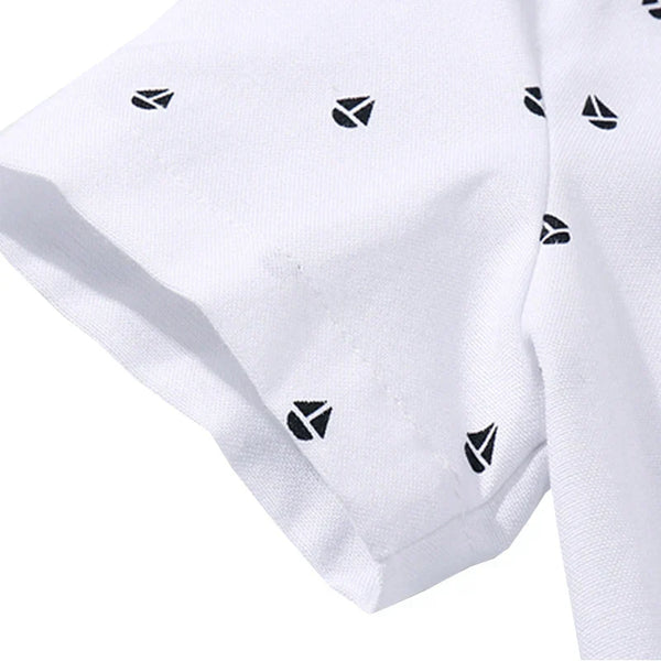 Kit Roupinha Social Bebê Menino Verão – Camisa, Suspensório, Shorts e Boina