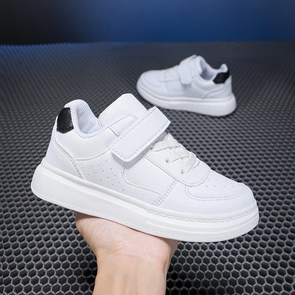 Tênis Casual Infantil Com Velcro e Cadarço Elástico