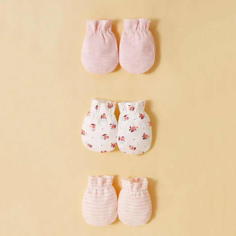 Kit Para Bebe Meia + Luva + Touca