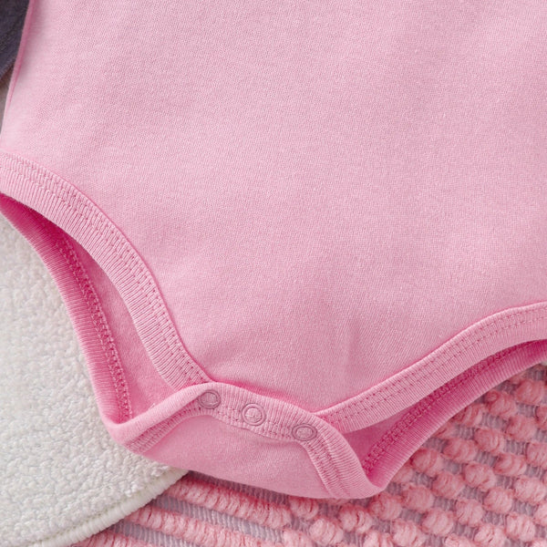Kit 3 Bodies Bebê Menina Manga Longa Inverno