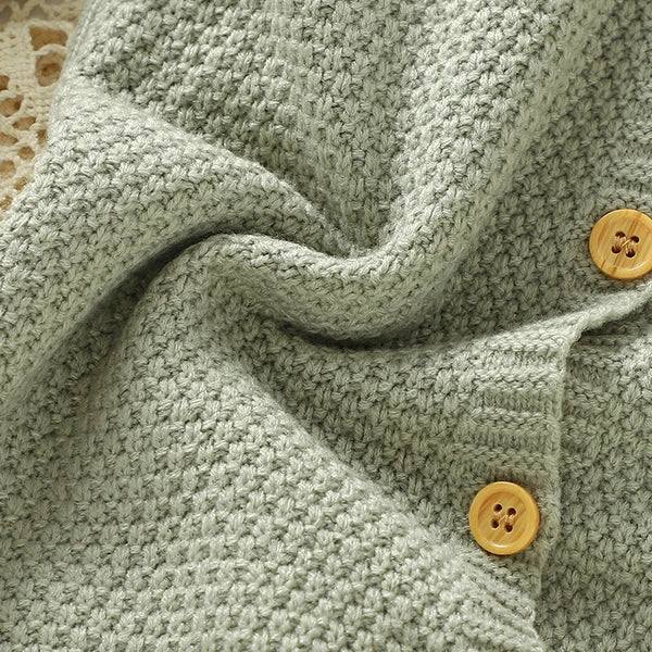 Macacão Tricot Bebê Feminino com Bordado Floral