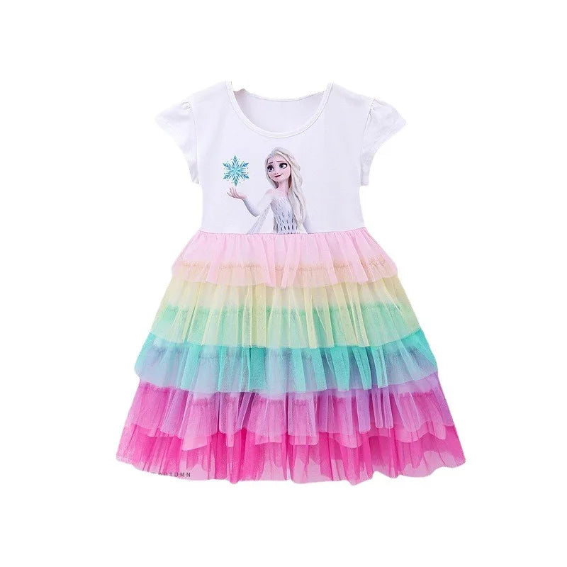 Vestido De Bebê Frozem Rosa