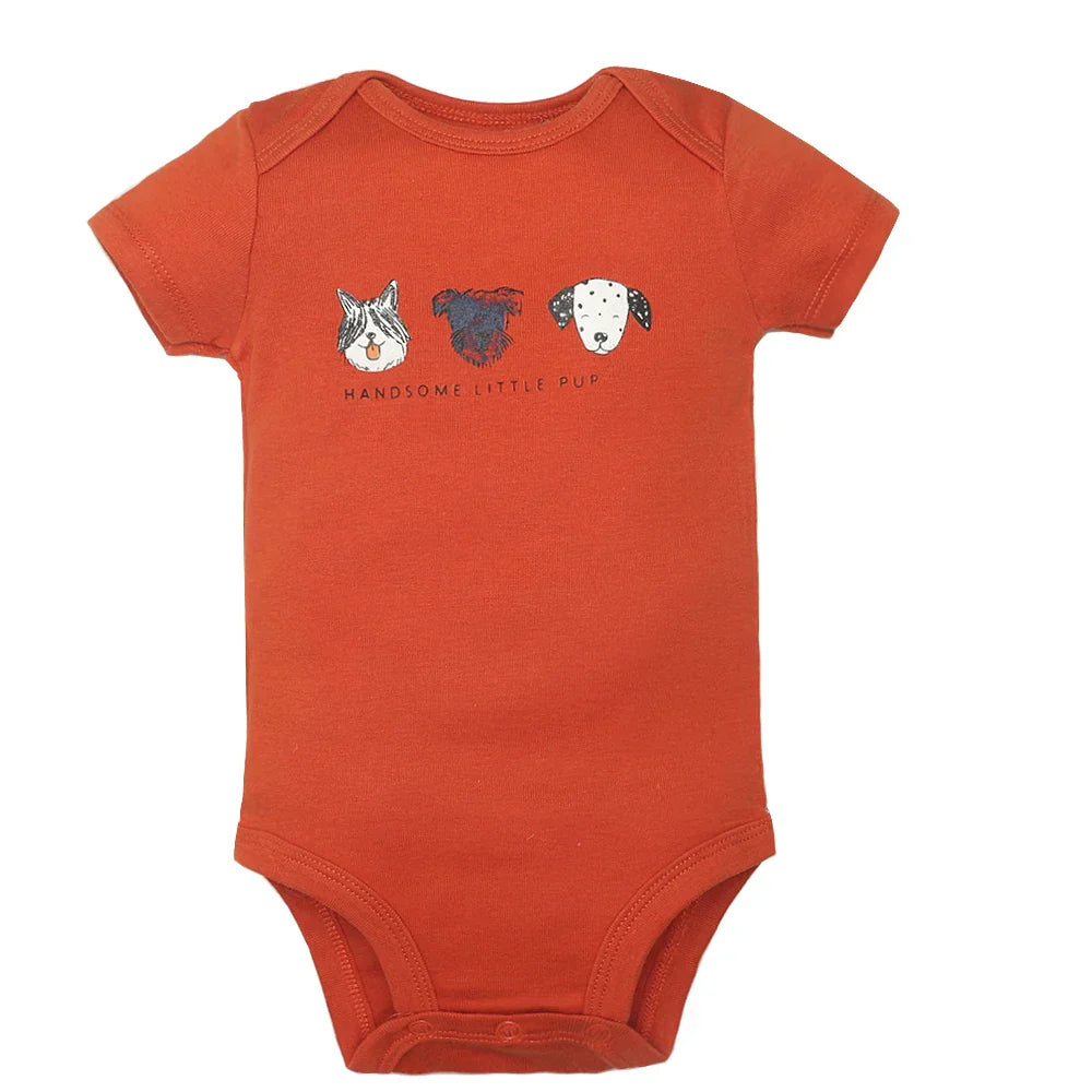 Kit Com 5 Bodies Bebê Maga curta Estampados Menino