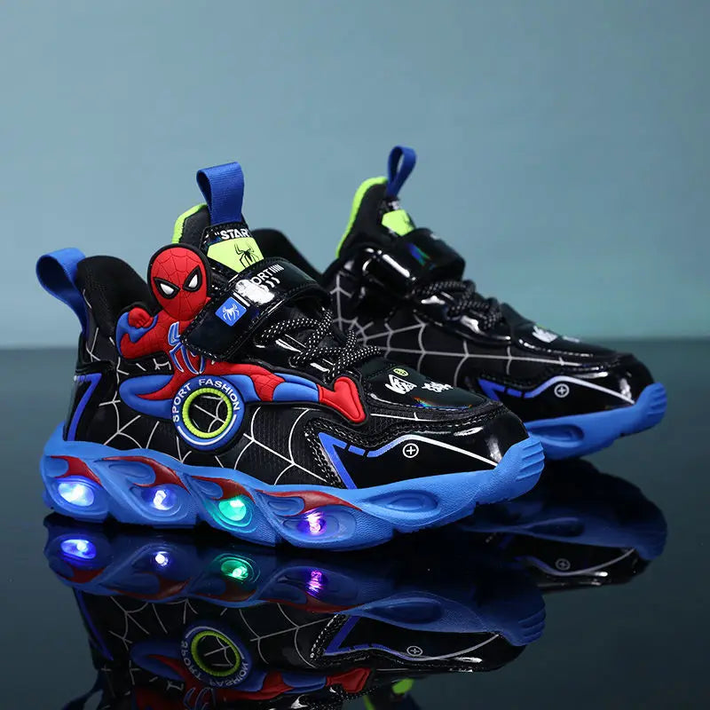 Tênis Infantil Homem-Aranha com Luz LED
