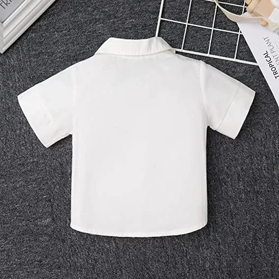 Kit Roupa de Batizado Bebê Menino Branco – Social com Boina e Sapatinho