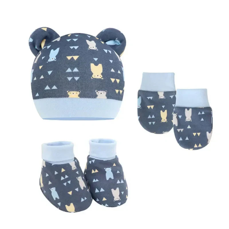 Kit Para Bebe Meia + Luva + Touca