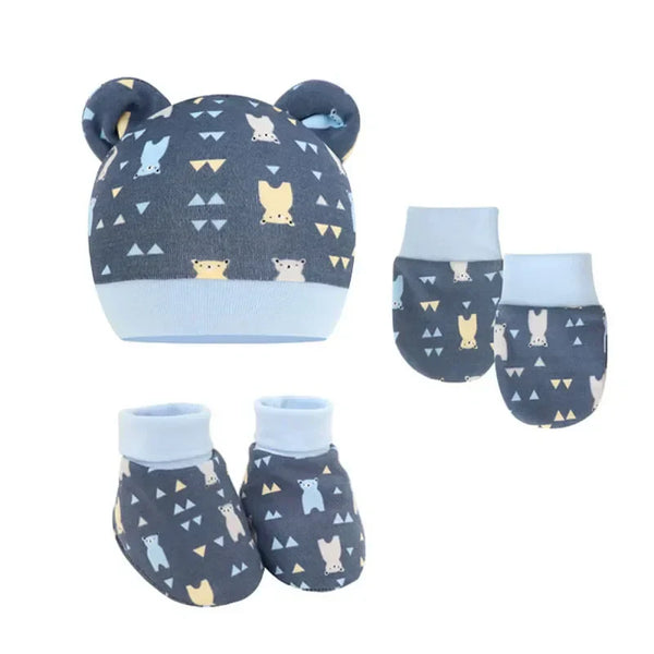 Kit Para Bebe Meia + Luva + Touca
