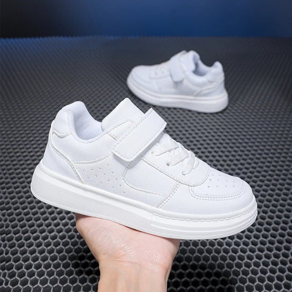 Tênis Casual Infantil Com Velcro e Cadarço Elástico