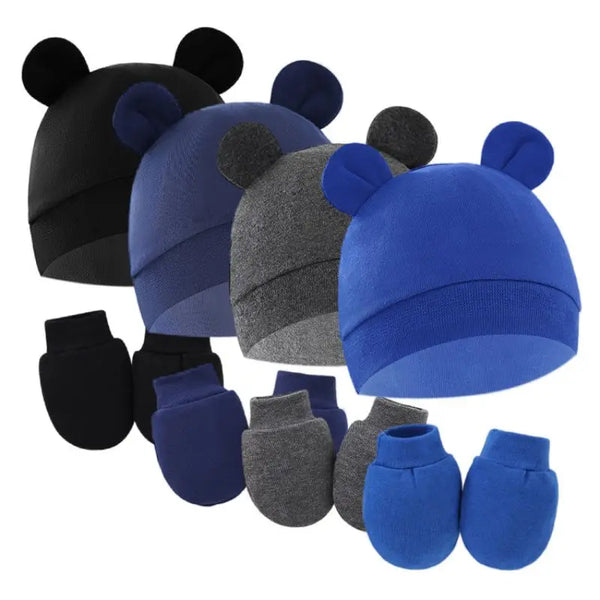 Kit Para Bebe Meia + Luva + Touca