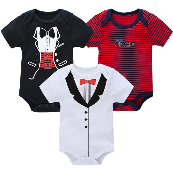 Kit 3 Bodies Bebê Menina Manga Curta