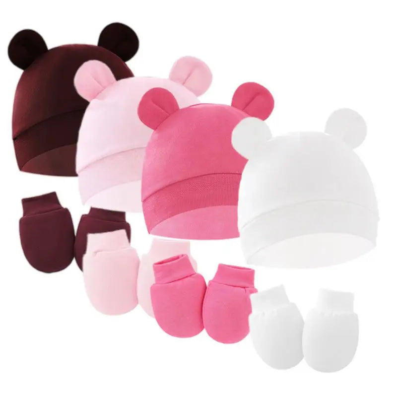 Kit Para Bebe Meia + Luva + Touca