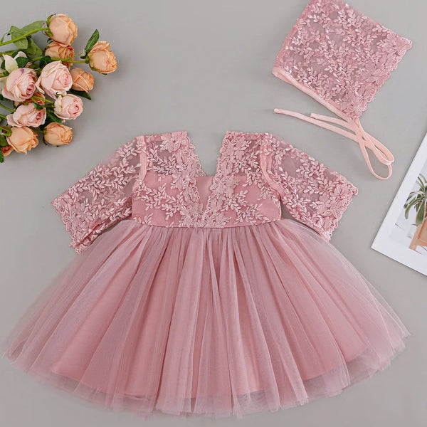 Vestido Bebe Rosa Larah