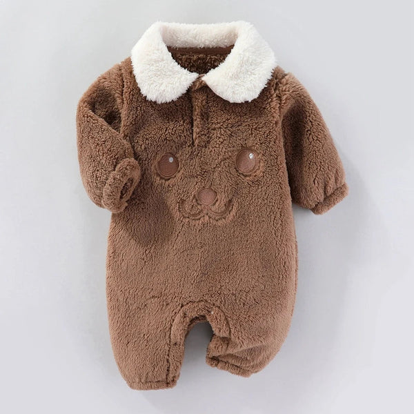 Macacão Peluciado Unisex Carinha de Ursinho