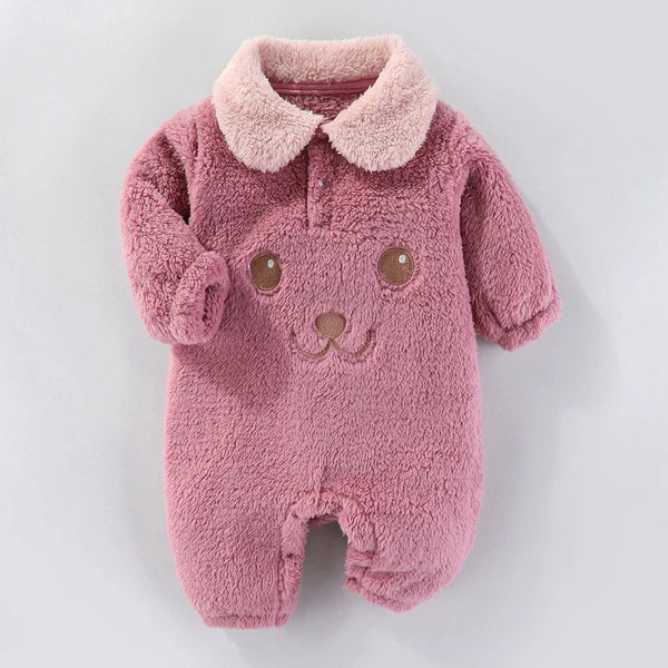 Macacão Peluciado Unisex Carinha de Ursinho